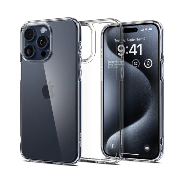Original Spigen iPhone 15 Pro Max Ultra Clear Hybrid Protection Case